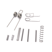 【JiuJiu】9PCS  Stainless Steel 223/5.56 Lower Pin AR15 Accessories Compression Stop Spring Lower Parts Kit Double Torsion Spring