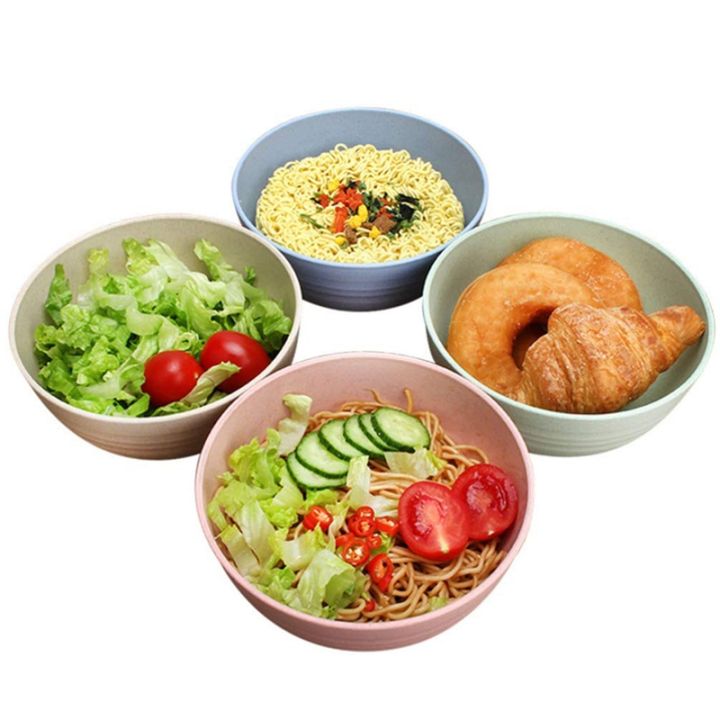 5-pcs-12cm-cereal-bowls-wheat-straw-unbreakable-reusable-bowlad-bowl-soup-bowl-noodle-container-mixing-bowls