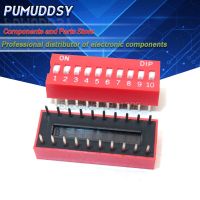 10PCS DIP Switch 10 bit Way 2.54mm Toggle Switch Red Snap Switch Wholesale Electronic WATTY Electronics