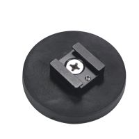 ♛ D66mm Magnet Base Rubber Covered with Cold Shoe Mount Magnetic Mounting Kit 1/4 Screw for SLR Camera LED Lighting Tools