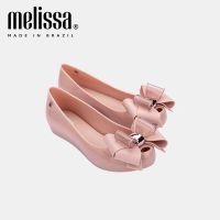 2023 New Spring and Autumn Womens Shoes Peep-toe shoe Bow Tie Single Shoes Inside High Melissa Womens Sandals