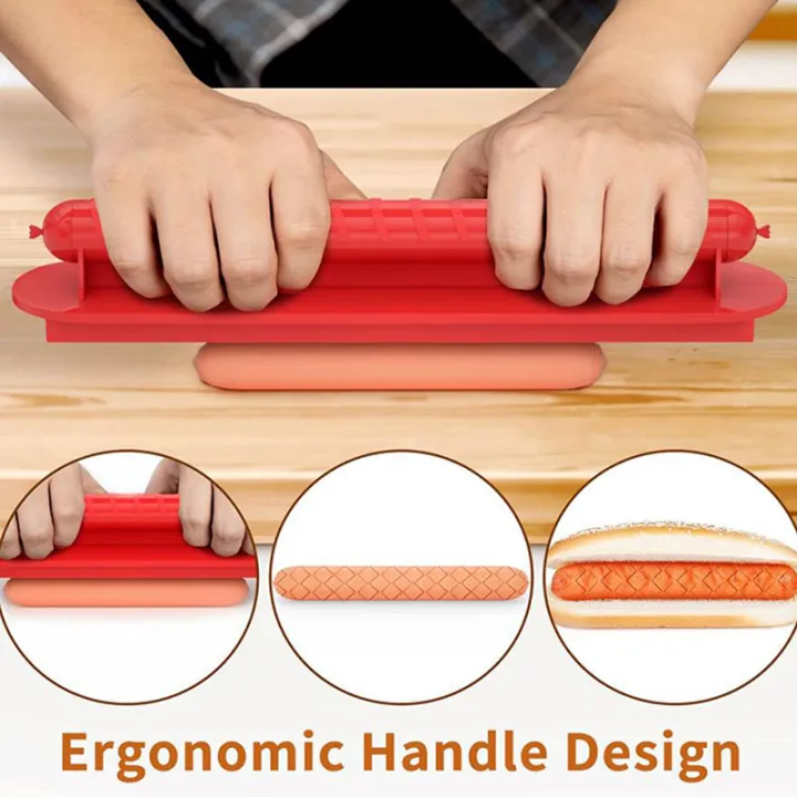 New Hot dog Slicer Hot Dogs Cutter Tool Sausage Slicers Portable Slot Dog Cutter Lazada.co.th