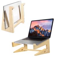 Portable Wood Laptop Stand Foldable Support Vertical Base Notebook Stand For Macbook PC Computer Laptop Holder Cooling Pad Riser Laptop Stands