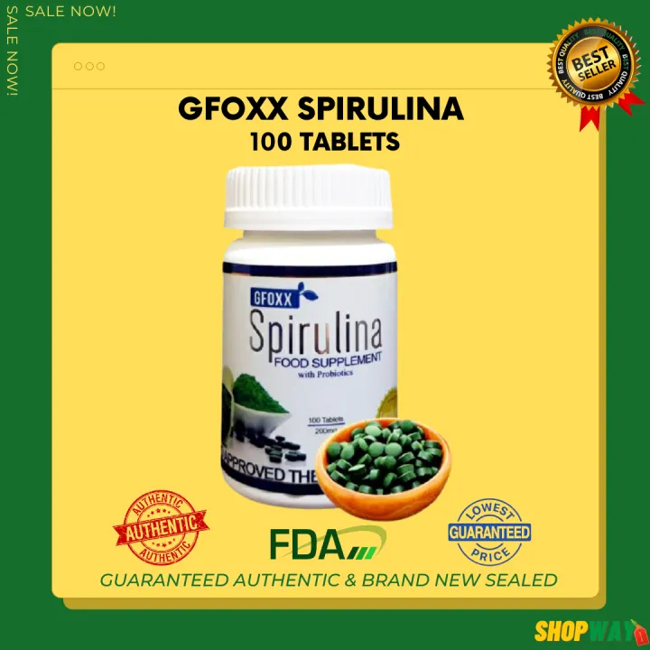 Gfoxx Spirulina + Probiotics Food Supplements (1 Bottle w/ 100 tablets
