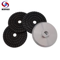 3PCS 4 Inch Super Diamond Polishing Pad 3 Steps Copper Metal Bond Wet Polishing Pad for Granite Marble Stone 100mm Grinding Disc