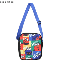 Aogu Shop 80205 # Sesame Street ใหม่กระเป๋าทรงสี่เหลี่ยมขนาดเล็กกระเป๋าเด็กผู้หญิงเกาหลีเรียบง่ายญี่ปุ่นกระเป๋าสไตล์ใหม่กระเป๋าสะพายไหล่กระเป๋าสะพายข้าง