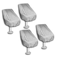 4 Pack Boat Seat Cover Outdoor Waterproof Pontoon Captain Boat Bench Chair Seat Cover Chair Protective Covers