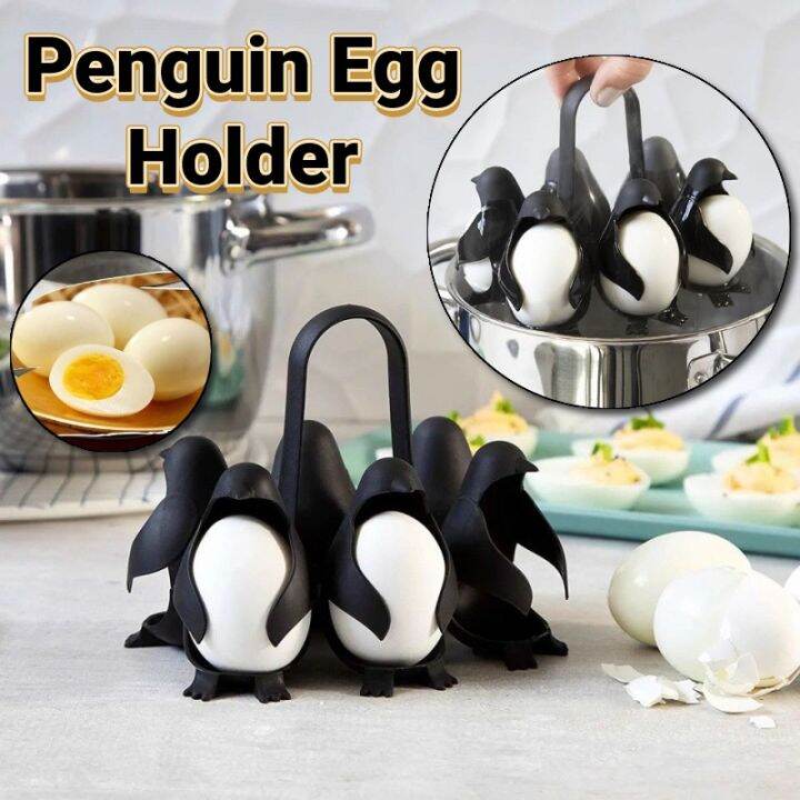 Rotate Boiled Egg Cooker 6 Girds PenguinShaped Penguin Egg Holder Lazada PH