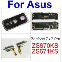 ด้านหลังกล้องเลนส์แก้วสําหรับ Asus Zenfone 7 Pro ZS671KS ลําโพง Buzzer Ringer สําหรับ Asus ZS670KS ยกมอเตอร์สั่นสะเทือนชิ้นส่วน