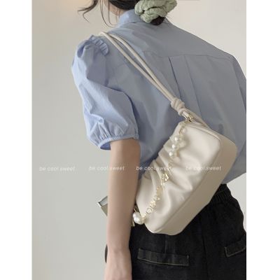 ✶ Fold female summer 2023 the new tide fashion chain bag alar package small texture joker ins inclined shoulder bag