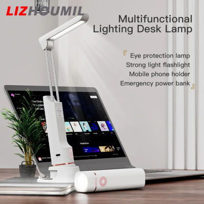 โคมไฟโต๊ะเขียนหนังสือ Led LIZHOUMIL 3ปรับระดับได้สว่าง Pelindung Mata Usb ชาร์จไฟอ่านหนังสือไฟกลางคืน