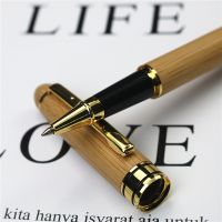 【living stationery】ปากกาไม้ไผ่ที่เรียบง่ายสำนักงาน Roller0.5mm เจลสีดำเติมธุรกิจเครื่องเขียนเขียนของขวัญ