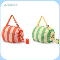 JHA9202888ผ้ากระเป๋าช้อปปิ้งสีเขียวสีเหลือง2ชิ้นผ้าอ๊อกซ์ฟอร์ดสีชมพูส้มกระเป๋าสะพายไหล่แบบพกพาความจุขนาดใหญ่กระเป๋าเก็บของกีฬาช้อปปิ้ง