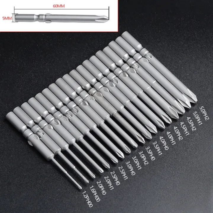 10pcs/lot 801 Electric Screwdriver bit 60mm Length Round Shank Magnetic ...