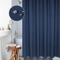 2019 Shower Curtain Thick Jacquard Curtains High Grade Bathroom Silver Gray Honeycomb Textured Polyester Fabric