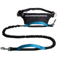 Dog Leash with Waist Bag Reflective Jogging Dogs Traction Rope Extendable Bungee Dog Running Waist Leash Belt