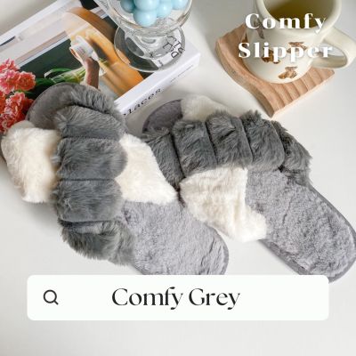 Mollis Comfy Grey Slipper | รองเท้าใส่ในบ้าน รุ่นใส่สบายสีเทา
