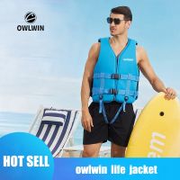 owlwin Adult Children Life Vest Jacket Swimming Boating Skiing Driving Ski Vests with Pipe Water Sports Man life Jacket  Life Jackets