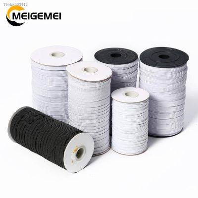 ✱▧■ 10 Yards Nylon Elastic Bands Width From 3MM To 18MM Color White Black For Garment Trousers Clothing Pants Sewing Accessories DIY