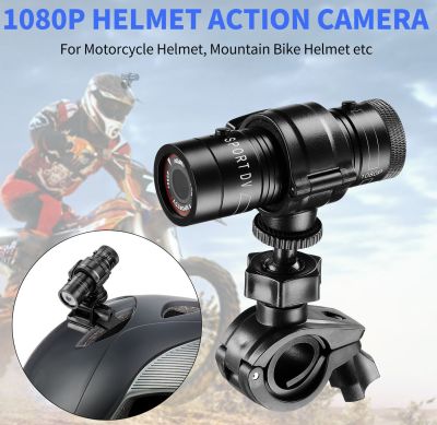Helmet Cameras DVR Recorder กล้องติดหมวกกันน็อค1080P,กล้องแอ็กชันกีฬาจักรยานเสือภูเขาหมวกกันน็อกจักรยานมอเตอร์ไซค์ Cam120วิดีโอ ° กล้องบันทึก DV มุมกว้างเครื่องบันทึกวีดีโอกันน้ำ