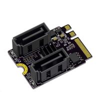 M.2 A Key + E Key to SATA 3 Adapter JM582Revision Card Chips 2 Ports SATA III Revision Card Black SATA III Revision Card Computers Accessories