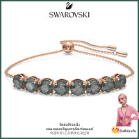 ?Swarovski?สร้อยข้อมือพลอยสีดำตัดรอบ Exalta, S925 สร้อยข้อมือแฟชั่นสตรีเงินสเตอร์ลิงของขวัญวันวาเลนไทน์ของขวัญวันเกิด