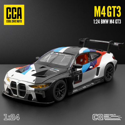 1:24 BMW M4 GT3 M6 BMW CSL Z4โลหะผสม Die Cast รถของเล่นรุ่นเสียงและแสงดึงกลับเด็กของเล่นของสะสมของขวัญวันเกิด