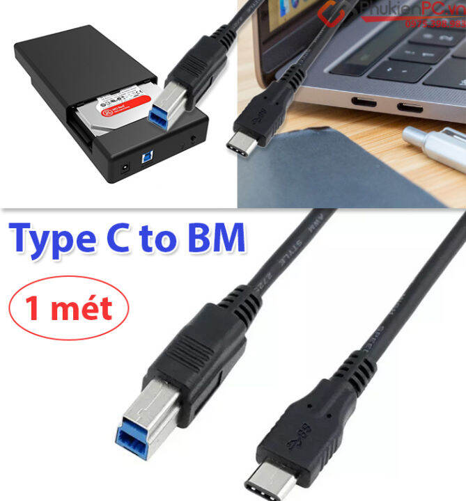 Cáp Type C Sang USB 3.0 Type B Male (BM) Nối Máy Tính Ra Box ổ Cứng Cắm ...