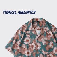 ▽  Thailand Hawaii floral shirts with short sleeves men and women wind wind vintage retro new handsome beach shirt jacket