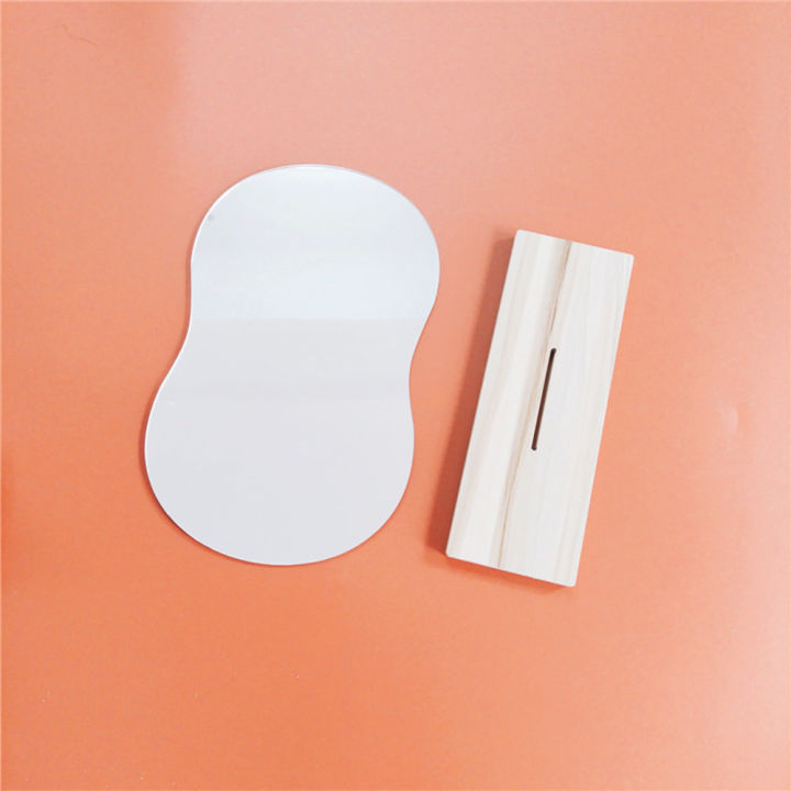 Simple Irregular Mirror Home Desktop Makeup Mirror Acrylic Decoration Standing Mirror#ww