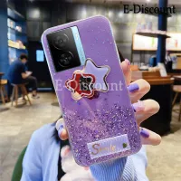 เคสแหวนขึ้นเงาโทรศัพท์ VIVO IQOO Z7X เคสสำหรับ Nillkin นิ่มมีกลิตเตอร์เคสกระจกรูปดาวเต็มดวงโปร่งใสสำหรับ VIVO IQOOZ7X ฝาหลังดวงจันทร์เด็กผู้หญิง