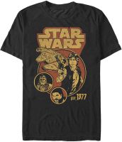 เสื้อยืดเทรนด์เสื้อยืดผู้ชาย STAR WARS Mens Han Chewie And Lando T-Shirt t shirt men cottons-5xl เสื้อยืดคุณภาพดี