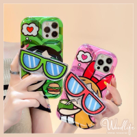 เคสของเด็กผู้หญิงการ์ตูนพาวเวอร์พัพสำหรับ Samsung A50 A12 A03s A14 A32 A31 A02s A52 A52s A51 A30s A20 M12 A21S A04s A13 A30กรอบแว่นตากันแดดสุดสร้างสรรค์ฝาครอบกันกระแทกรูปหัวใจความรัก