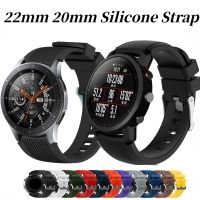 Tali silikon 22mm 20mm untuk jam tangan Samsung 46mm/Gear S3 Frontier Amazfit GTR 47mm gelang olahraga untuk jam tangan Huawei 3 GT GT2 Band