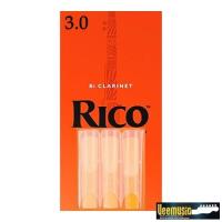 ADDARIO WOODWINDS RCA0325 RICO B-FLAT CLARINET REEDS, STRENGTH 3.0, 3-Pack