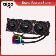 Aigo V120 240 360 Cpu Rgb Water cooler fans 4 Pin PwmDesktop PC case fans thumbnail