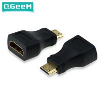 【อเนกประสงค์】 QGeeM มินิ HDMI ชายกับ HDMI หญิงอะแดปเตอร์แปลง1080จุด2พัน4พันสำหรับมินิพีซี HDTV HD กล้อง5504