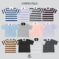 9FEB Stripes POLO เสื้อคอปกโปโลลายทาง