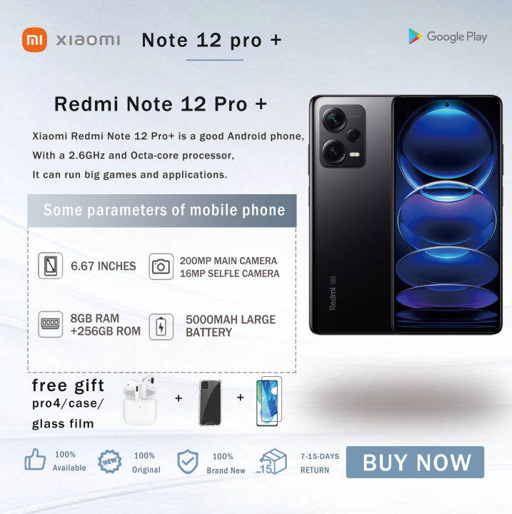 redmi-note-12-pro-plus-note-12-pro-5g-8-256gb-ล้านพิกเซล-ois-200-optical-shake-oled-จอตรง12gb-256gb-กระจกพอร์ซเลน-xiaomi-redmi-สมาร์ทโฟนสีขาว