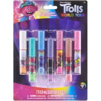 Townley Girl Trolls World Tour Super Sparkly 7 Pieces Party Favor Lip Gloss Makeup Set for Girls Kids Toddlers เซตละ 7แท่ง คุ้มสุดๆ