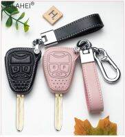 Leather Car Key Remote Cover For Chrysler Pacifica Aspen 300 Dodge Caravan Jeep Wrangler Jk Commander Grand Cherokee Accessories