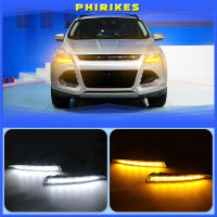 2Pcs Waterproof Car Led Daytime Running Light Drl Daylight Led Car For Ford Kuga Escape 2012 2013 2014 2015 With Fog Lamp