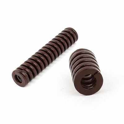 2Pcs Brown Extra Heavy Load Compression Die Spring Mould Coil Spring Outer Diameter 10mm Inner Diameter 5mm Length H 20-65mm