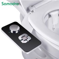 Bidet Toilet Seat Attachment Ultra-thin Non-electric Self-cleaning Dual Nozzles Frontal &amp; Rear Wash Cold Water Personal Hygiene