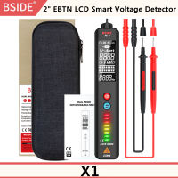 BSIDE X1 EBTN Voltage Tester 3-Line Large LCD Volt Detector Non contact Dual Range AC Voltage Sensor Pen Live Wire Check + Case