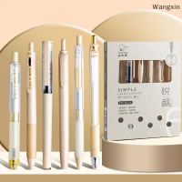 ?[wang] ปากกาเจลแบบกดขนาด0.5มม. 6ชิ้น เซ็ตหมึกสีดำพิมพ์ลายเซ็นต์อุปกรณ์เครื่องเขียนในสำนักงาน