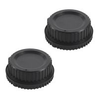 2X Black Plastic Camera Body Cover + Rear Lens Cap for Digital SLR