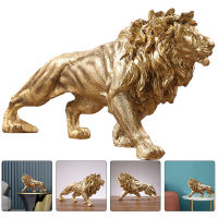 DWDYMALL Lion Ornament Vintage Resin Lion Figurine Desktop เครื่องประดับ Lion Decor