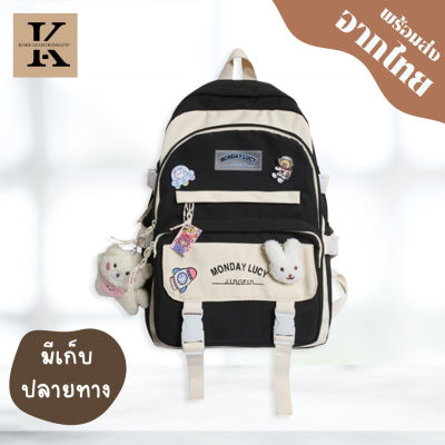 koreafashionshop(KR1826) กระเป๋าเป้FeiKaiDa ผ้าoxford ใบใหญ่**แถมเข็มกลัด4+ที่ห้อย1**