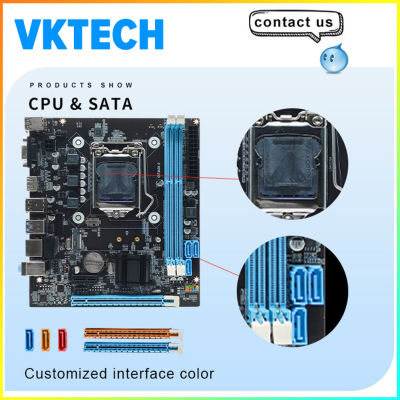 [Vktech] เมนบอร์ดคอมพิวเตอร์เดสก์ท็อป H81 16GB อินเตอร์เฟซ Micro-ATX LGA1150เดสก์ท็อปเมนบอร์ดรองรับ X16 SATA 3.0 2.0 PCI Express M.2 X1 Nvme /Ngff